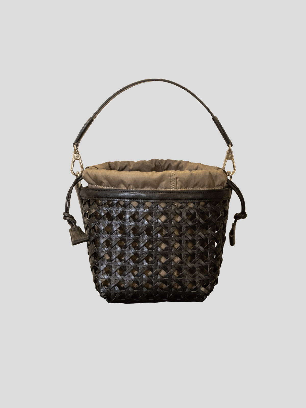 LEATHER MESH BASKET / POP-UP