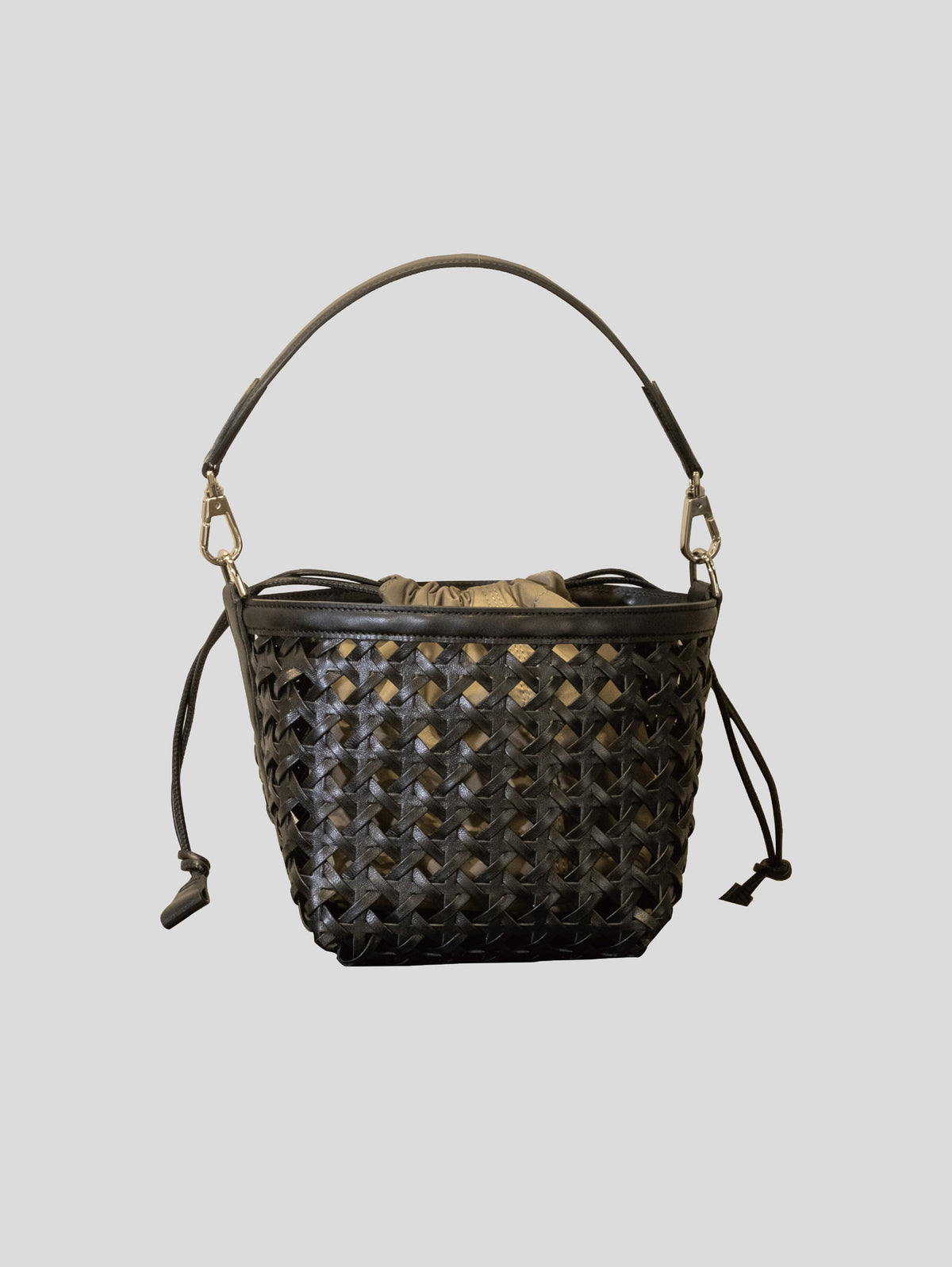 LEATHER MESH BASKET